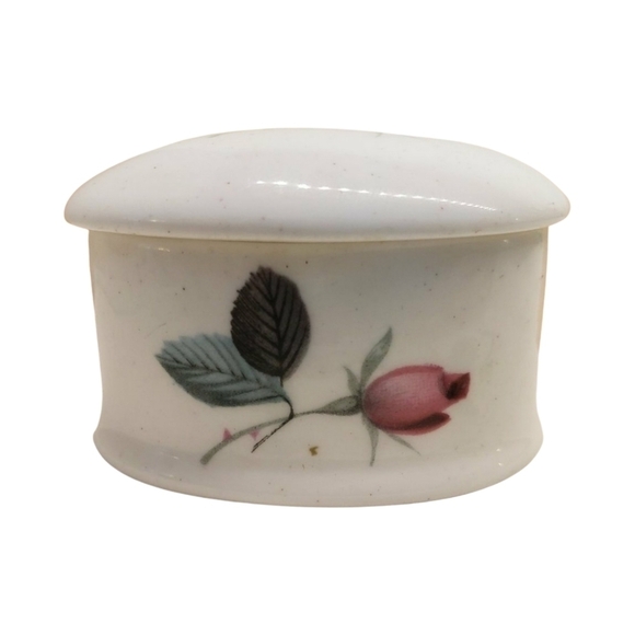undefined Other - Antique ROYAL ADDERLEY bone china oval ring dish  with roses Miniature Small